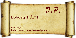 Dobosy Pál névjegykártya