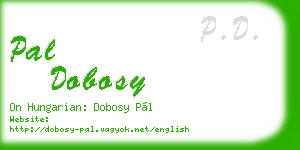 pal dobosy business card